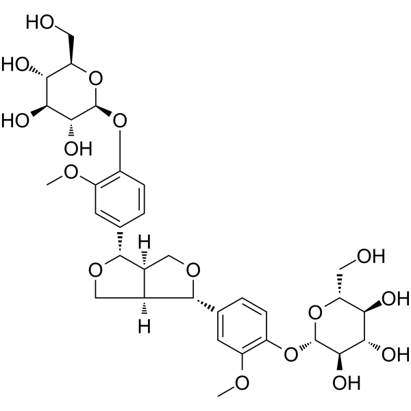 Pinoresinol diglucoside Structure